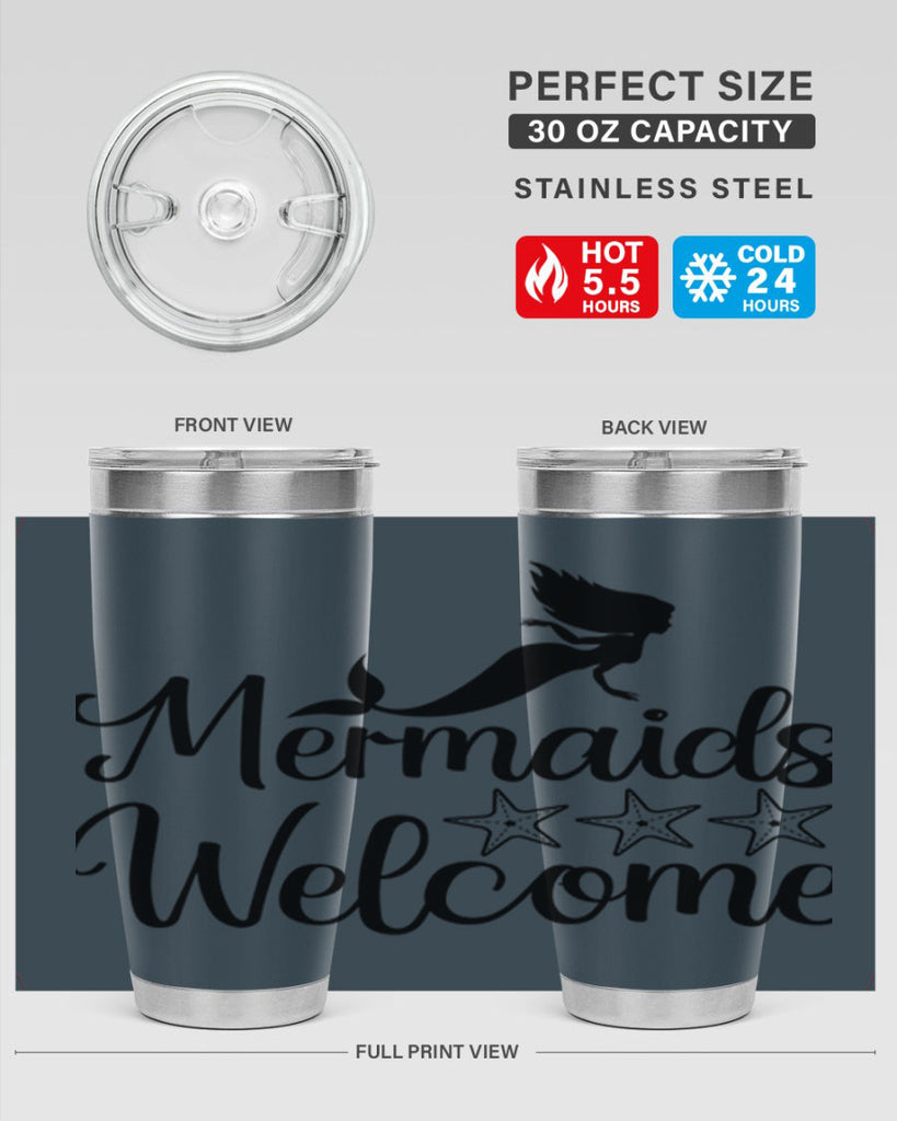 Mermaids welcome 498#- mermaid- Tumbler