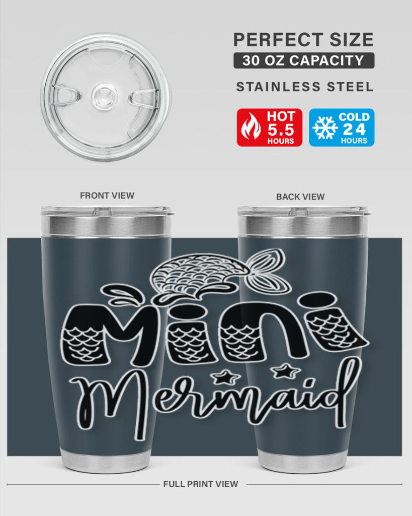 Mini Mermaid 508#- mermaid- Tumbler