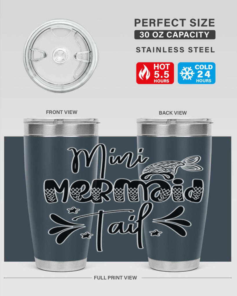 Mini Mermaid Tail 513#- mermaid- Tumbler