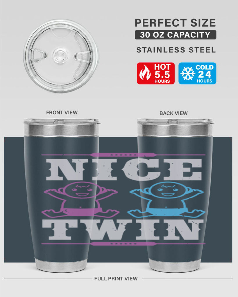 Nice Twin Style 26#- baby shower- tumbler