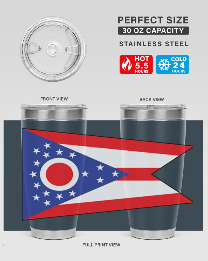 Ohio 17#- Us Flags- Tumbler