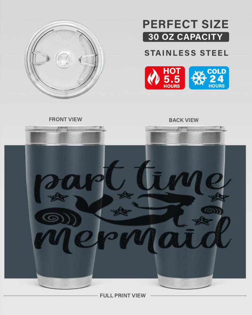 Part time mermaid design 536#- mermaid- Tumbler