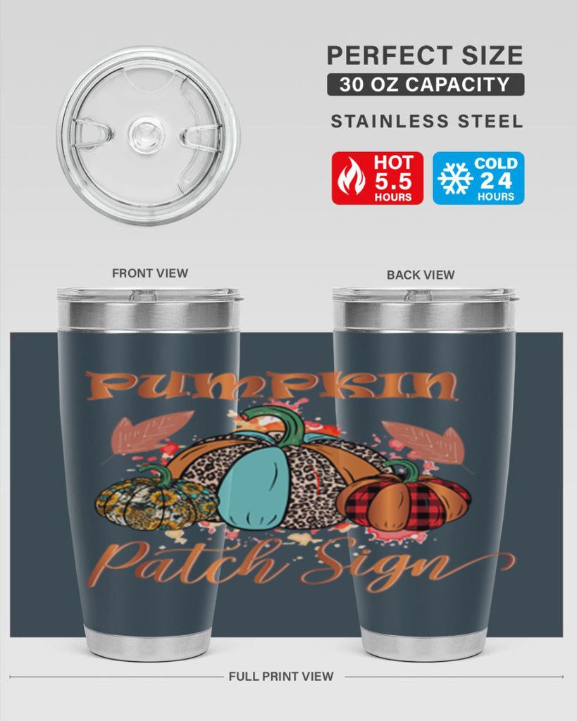 Pumpkin Patch Sign 530#- fall- Tumbler