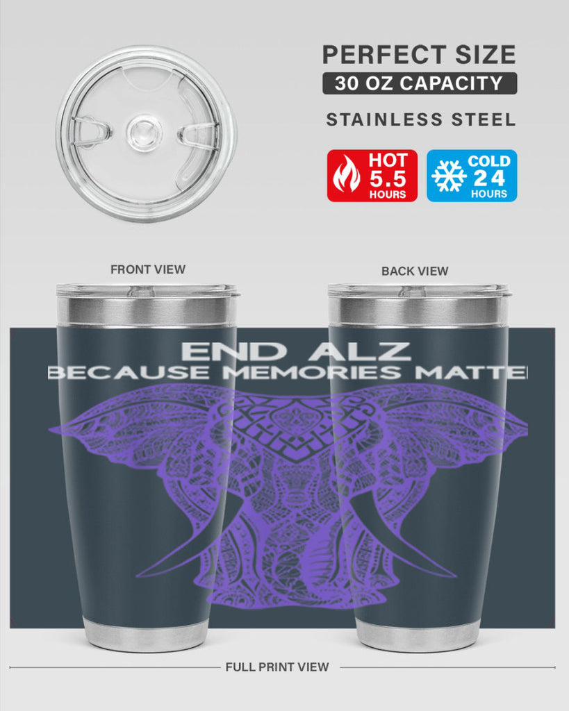 Purple Elephant Alzheimer Awareness 211#- alzheimers- Cotton Tank