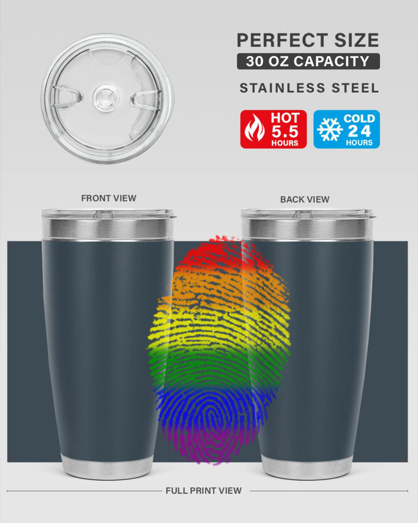 Rainbow Finger print 10#- lgbt- Tumbler