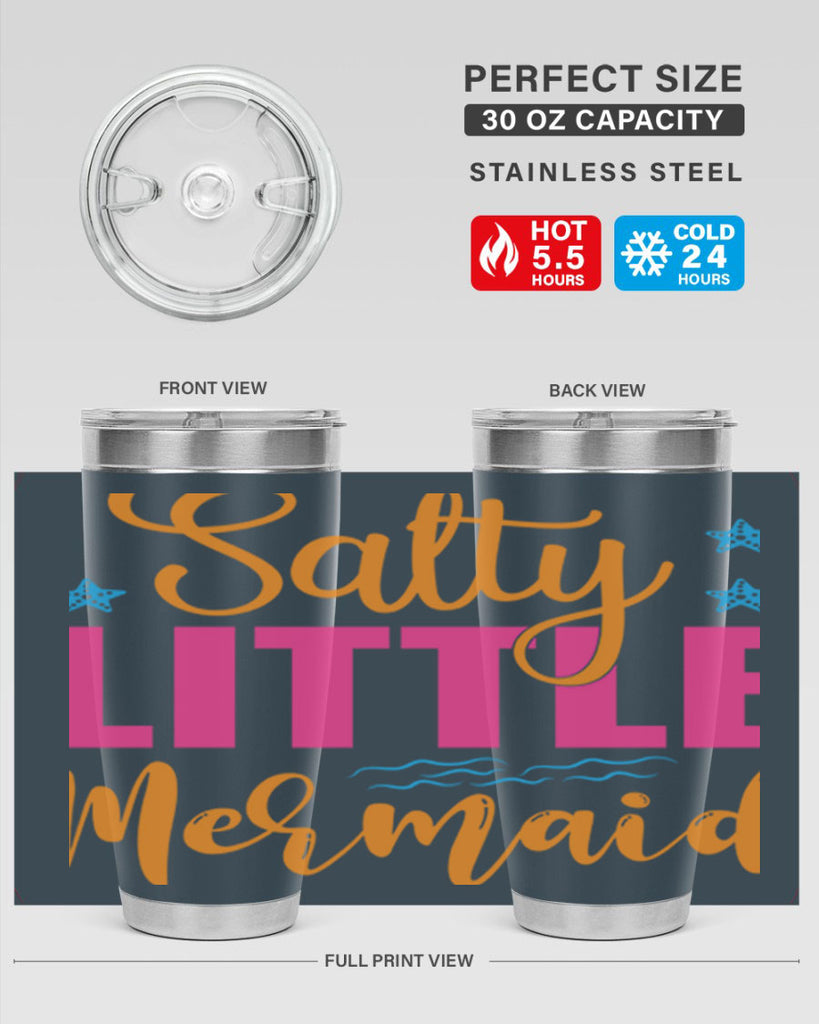 Salty Little Mermaid Design 574#- mermaid- Tumbler