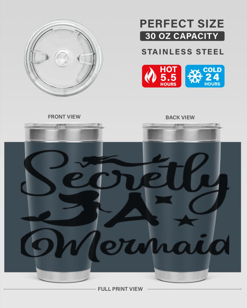Secretly a mermaid 580#- mermaid- Tumbler