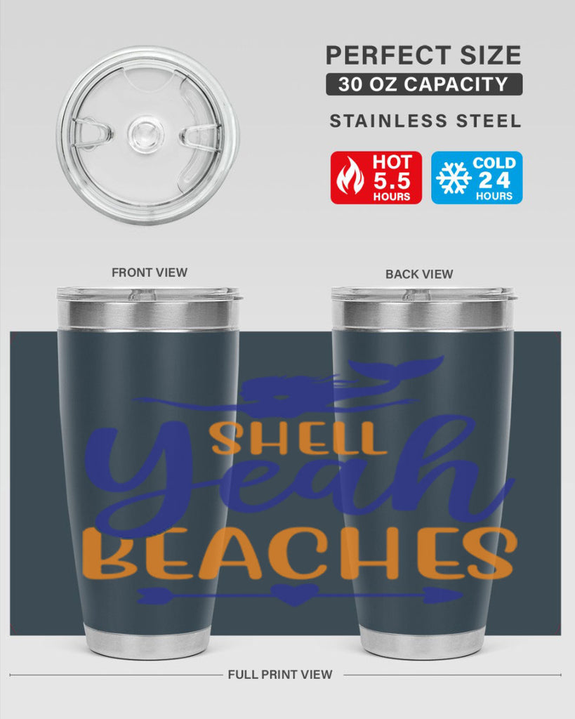 Shell Yeah Beaches 584#- mermaid- Tumbler