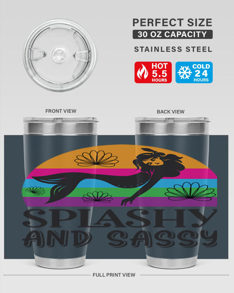 Splashy and sassy 623#- mermaid- Tumbler