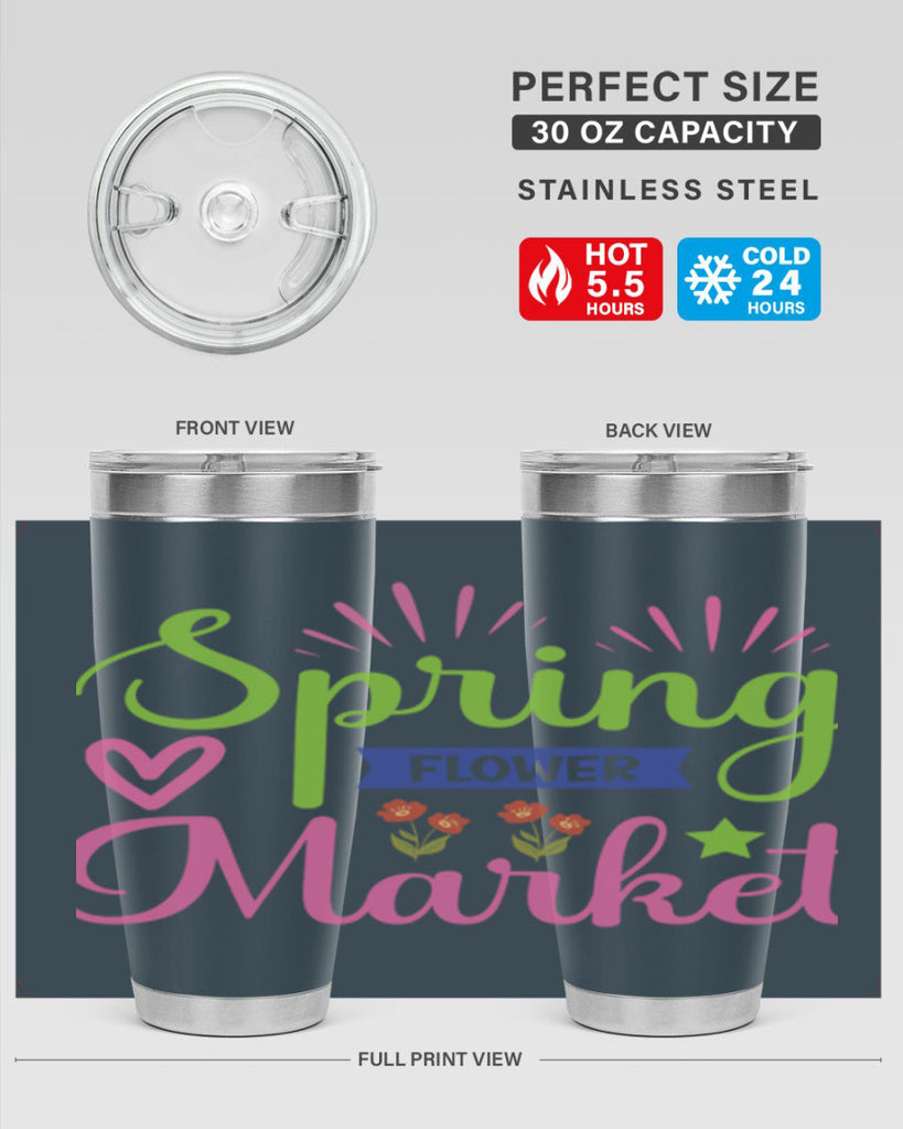 Spring Flower Market  487#- spring- Tumbler