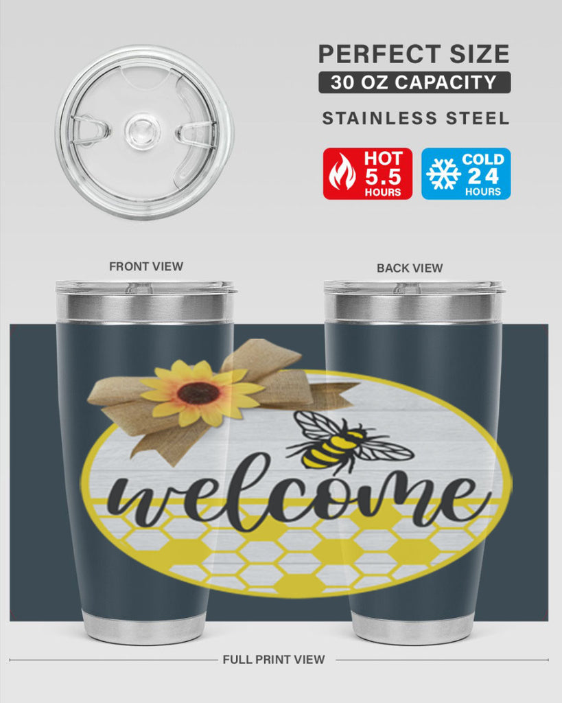 Welcome Bee and hive Mockup566#- spring- Tumbler