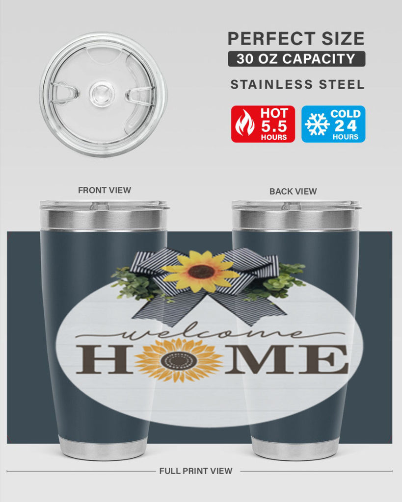 Welcome Home sunflower Mockup572#- spring- Tumbler