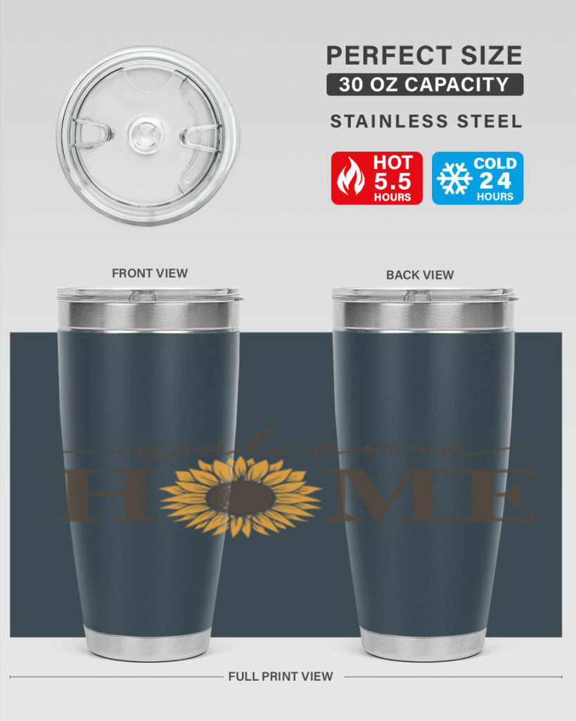 Welcome Home sunflower573#- spring- Tumbler