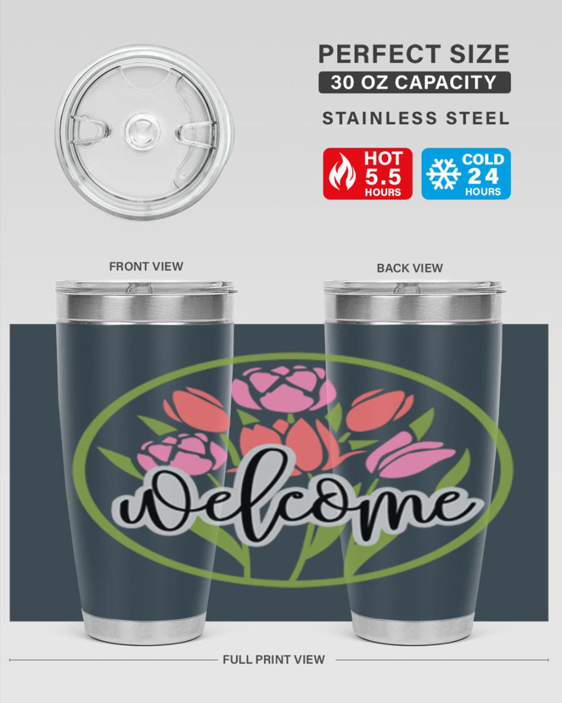 Welcome flowers bouquet571#- spring- Tumbler