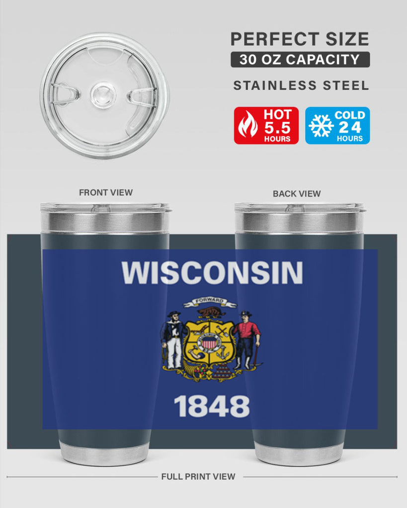 Wisconsin 2#- stateflags- Tumbler