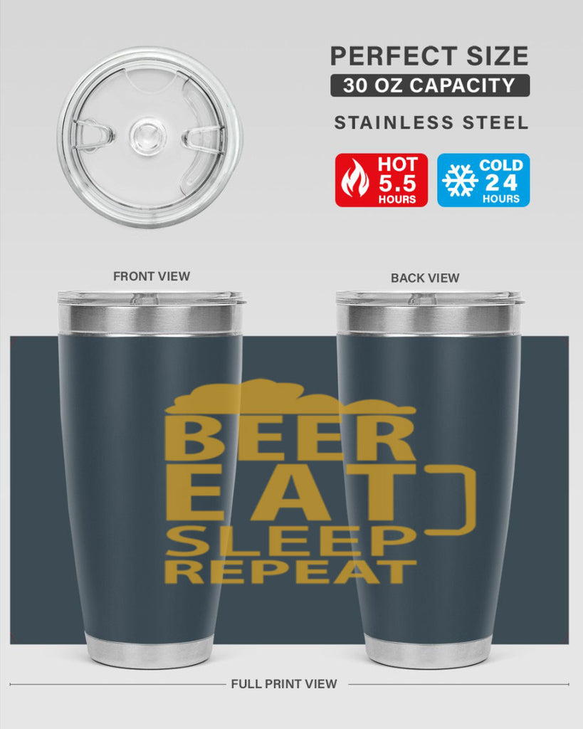 beer eat sleep 109#- beer- Tumbler