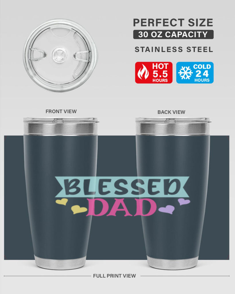 blessed dad 37#- dad- Tumbler