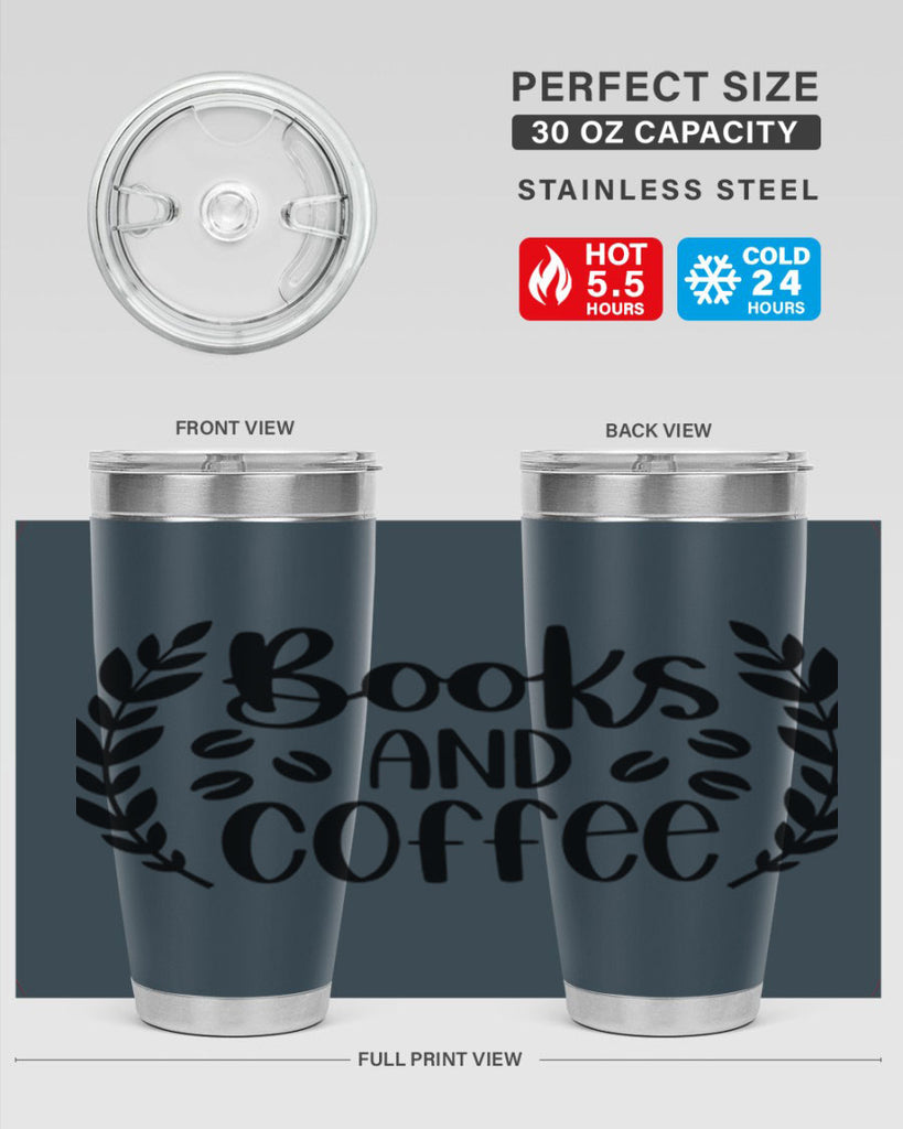 books and coffee 47#- reading- Tumbler