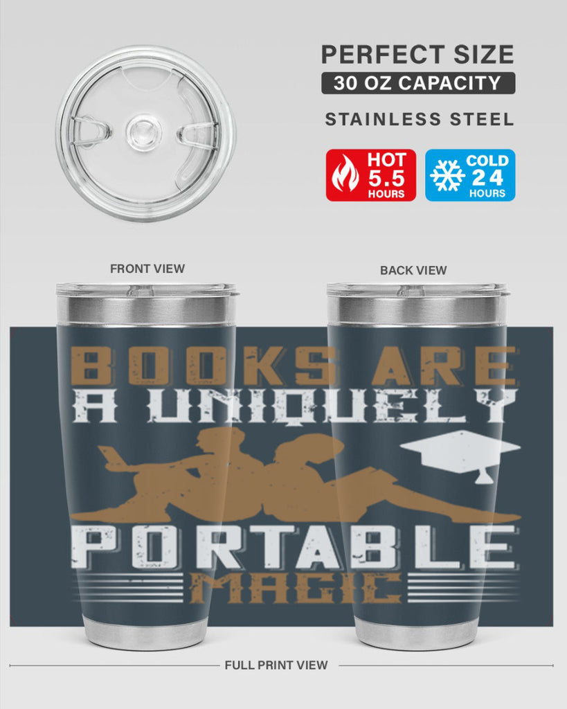 books are a uniquely portable magic 74#- reading- Tumbler