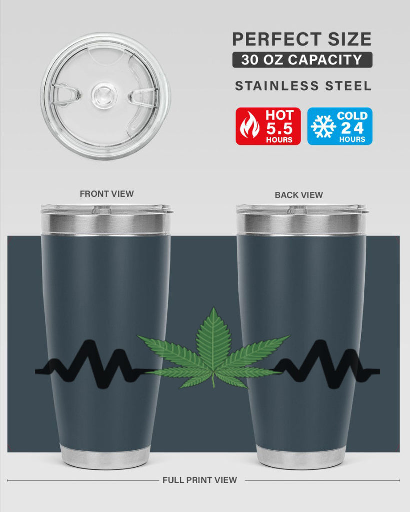 cannabis heartbeat 46#- marijuana- Tumbler