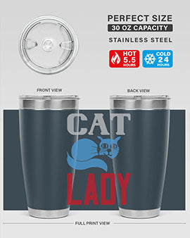cat lady Style 31#- cat- Tumbler