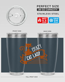 crazy cat lady Style 43#- cat- Tumbler