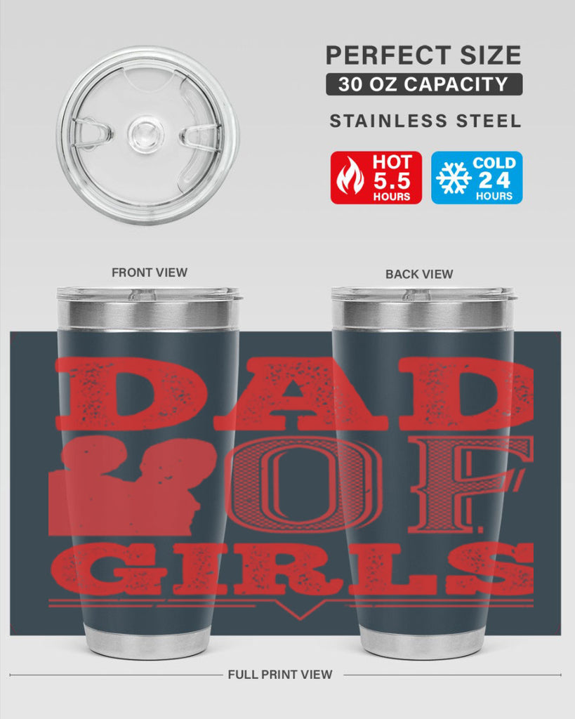 dad of girls 269#- fathers day- Tumbler