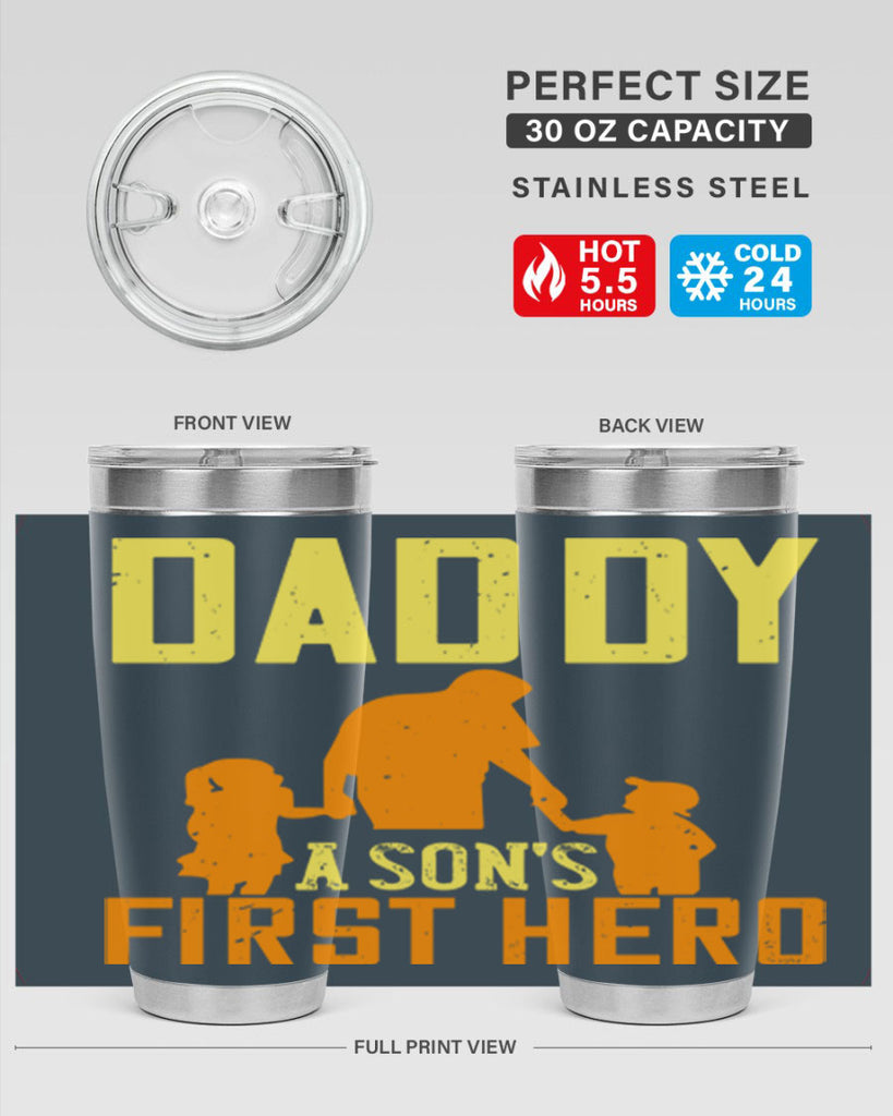 daddy a sons first hero 249#- fathers day- Tumbler