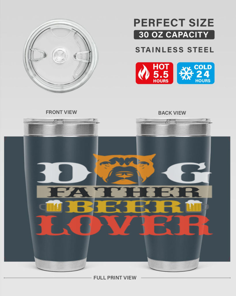 dog father beer lover 116#- beer- Tumbler