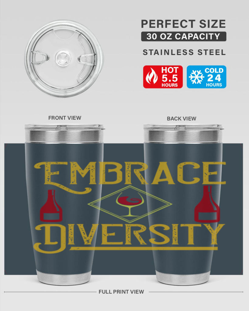 embrace diversity 218#- wine- Tumbler