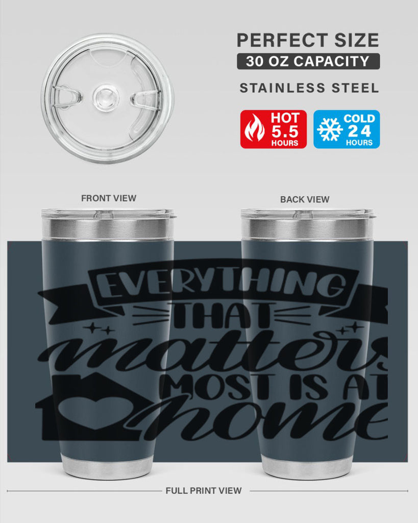 everything that matters most is at home 20#- home- Tumbler