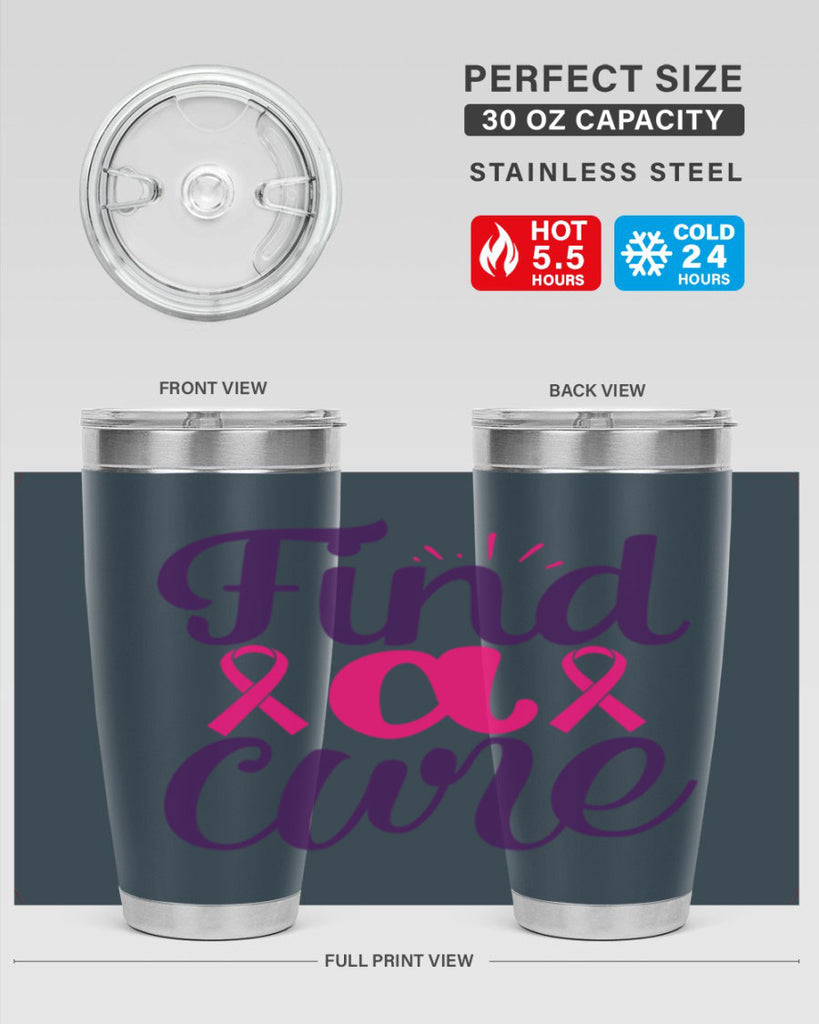 find a cure Style 12#- breast cancer- Tumbler