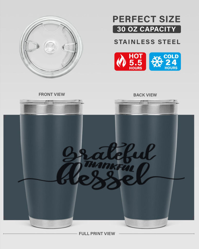 grateful thankful blessed 56#- thanksgiving- Tumbler