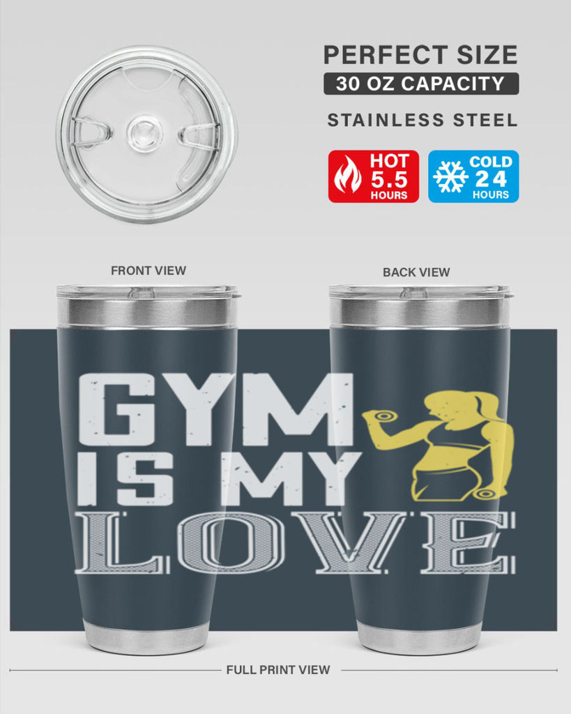 gym is my love 98#- gym- Tumbler