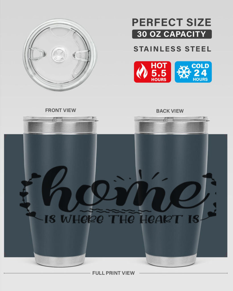 home is where the heart is 38#- home- Tumbler