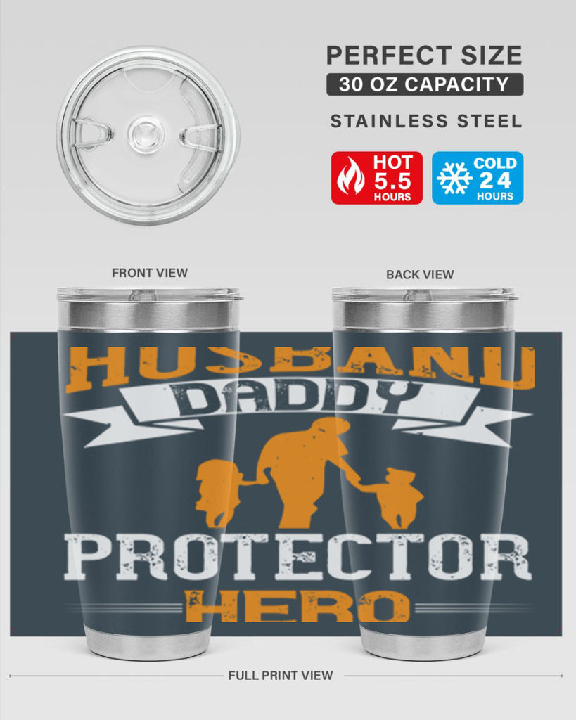 husband daddy protector hero 252#- fathers day- Tumbler