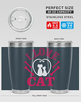 i love cat Style 56#- cat- Tumbler