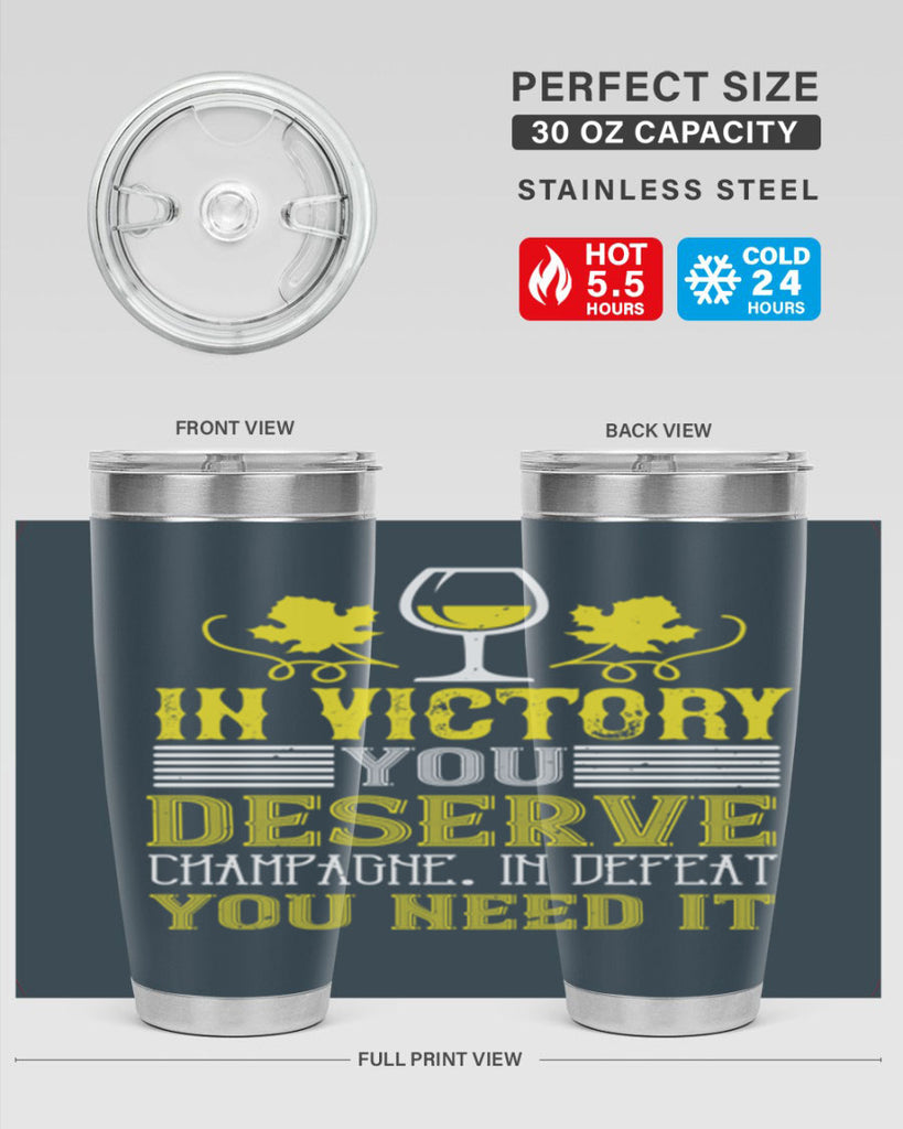 in victory you deserve 75#- wine- Tumbler