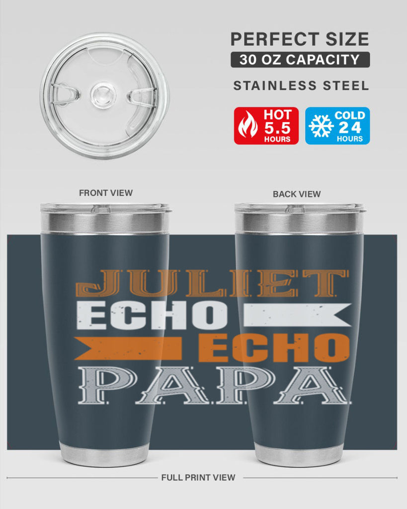 juliet echo echo papa 30#- grandpa - papa- Tumbler