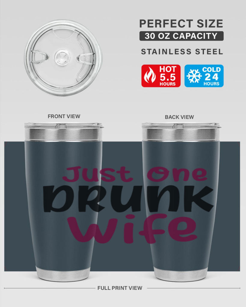 just one drunk wife 187#- wine- Tumbler