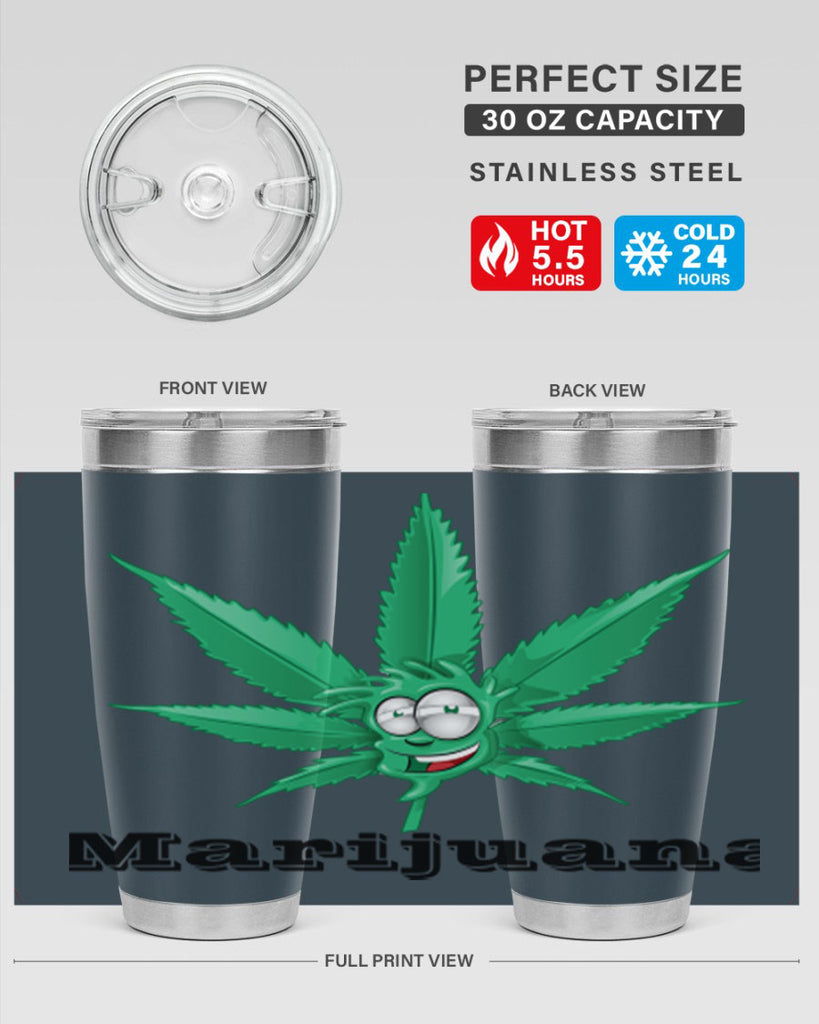 marijuana happy face 199#- marijuana- Tumbler