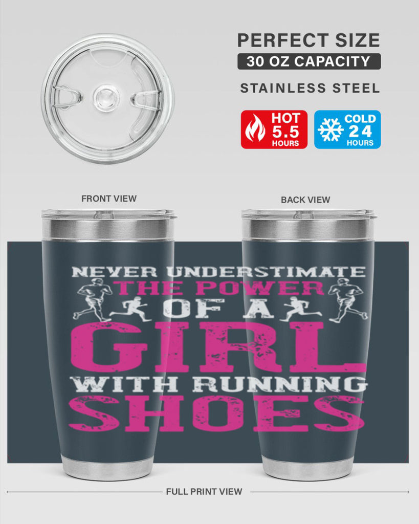 never understimate the power of a girl with running shoes 29#- running- Tumbler