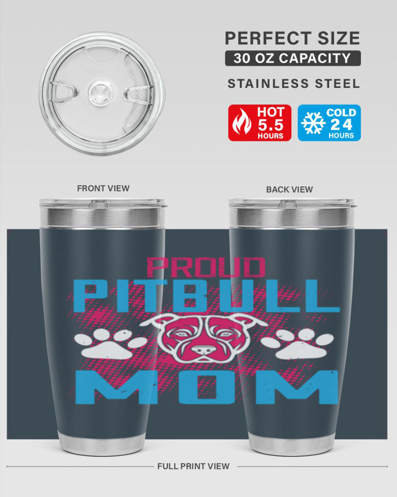 proud pitbull mom 70#- mom- Tumbler