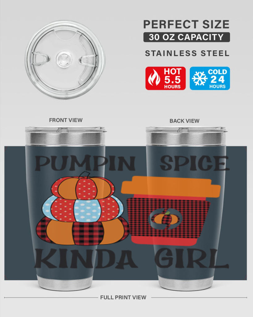 pumpkin spice kinda girl 551#- fall- Tumbler