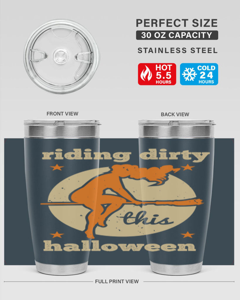 riding dirty this halloween 133#- halloween- Tumbler