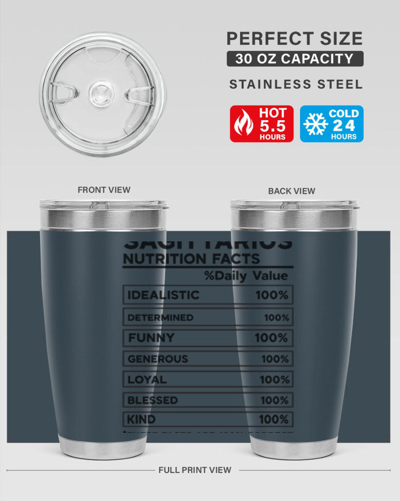 sagittarius Nutrition Facts 400#- zodiac- Tumbler