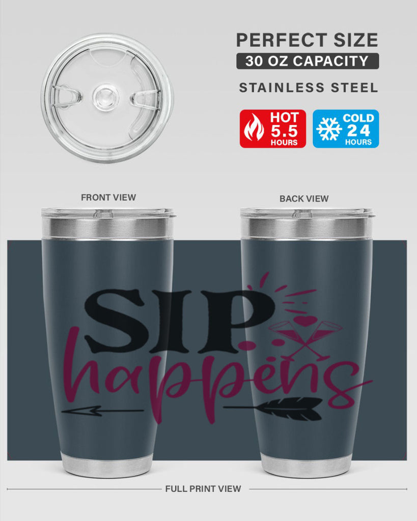 sip happens 164#- wine- Tumbler