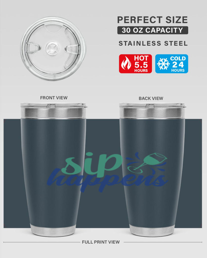 sip happens 165#- wine- Tumbler