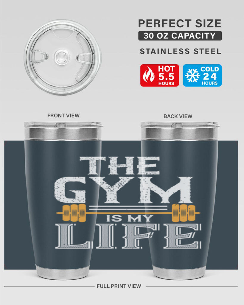 the gym is my life 65#- gym- Tumbler