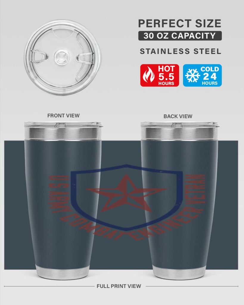 u s army conbat engineer vetran Style 32#- engineer- tumbler